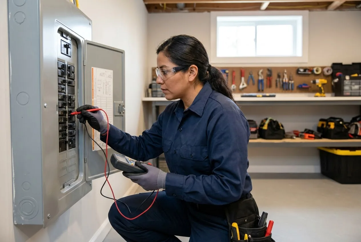 María González, técnica en instalaciones eléctricas