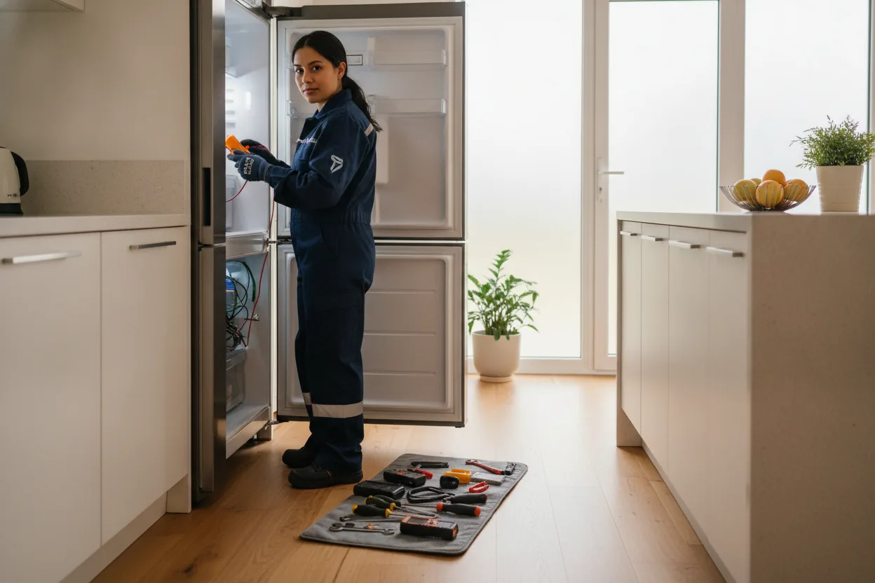 Javiera Soto, técnica en reparación de electrodomésticos