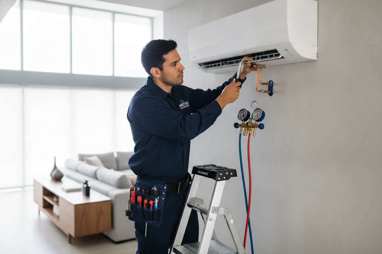 Carlos Pérez, técnico en climatización